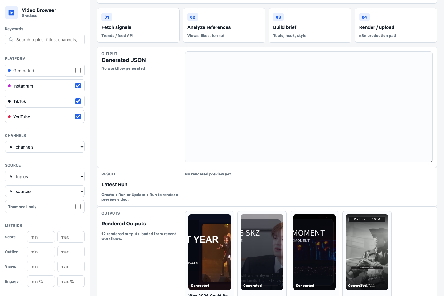 n8n workflow output preview